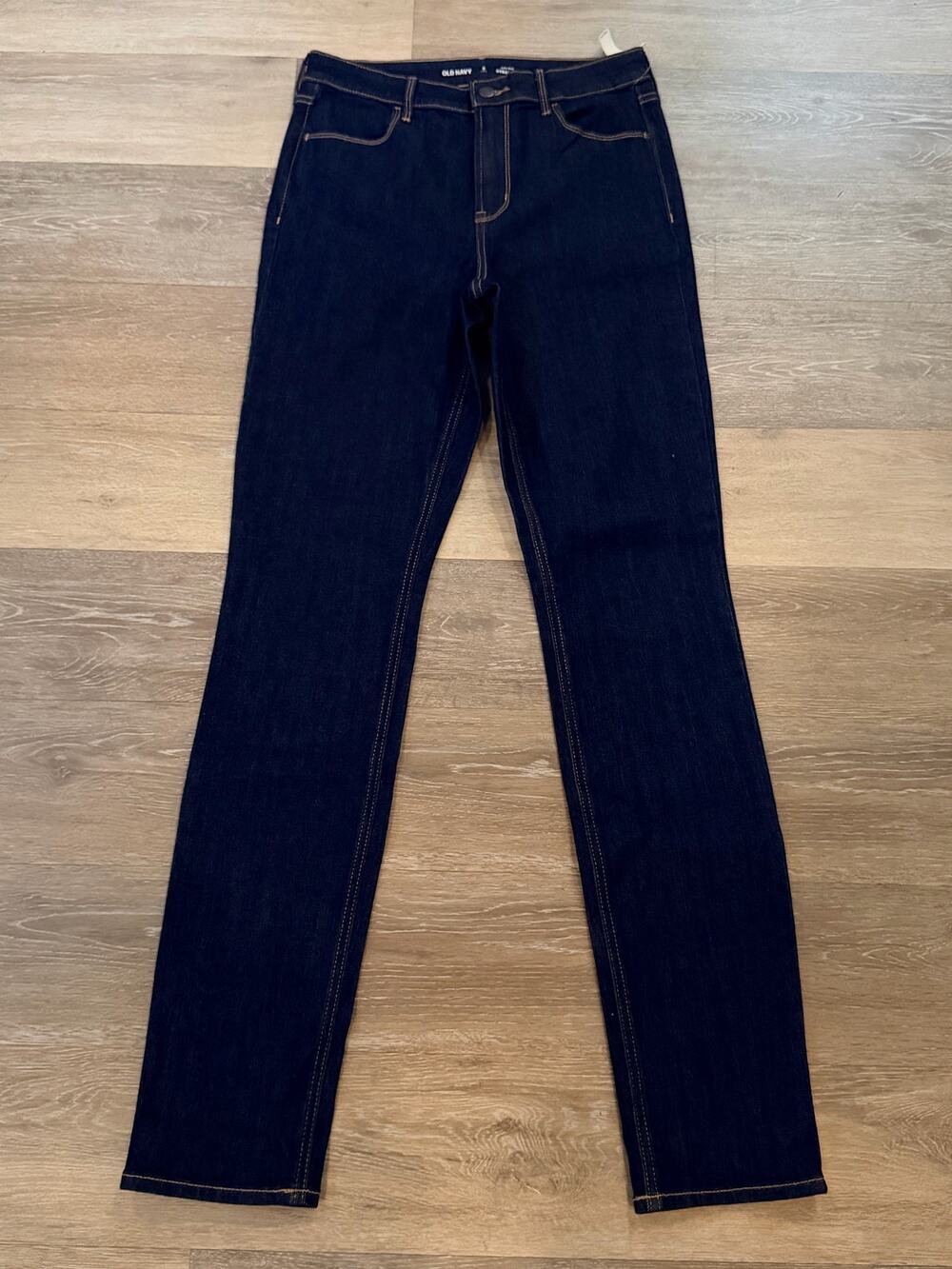 Old Navy High Rise Straight Dark Denim Jeans Size 6 Tall